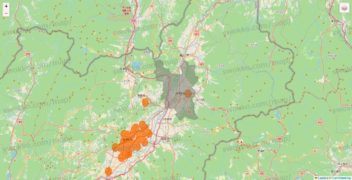 長野県の7NOW（セブンナウ）のエリア地図