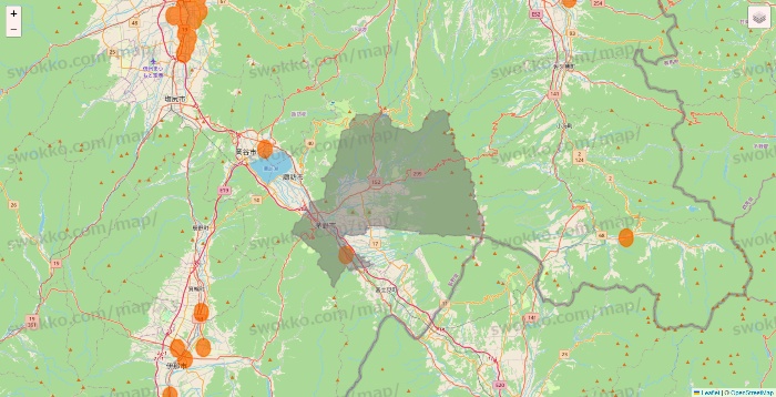 長野県の7NOW（セブンナウ）のエリア地図
