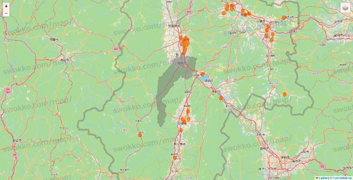 長野県の7NOW（セブンナウ）のエリア地図