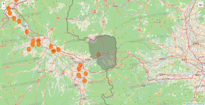 長野県の7NOW（セブンナウ）のエリア地図