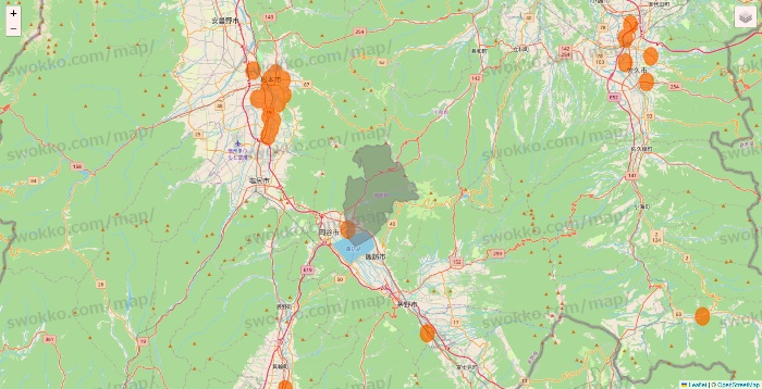 長野県の7NOW（セブンナウ）のエリア地図