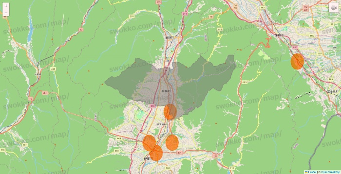 長野県の7NOW（セブンナウ）のエリア地図