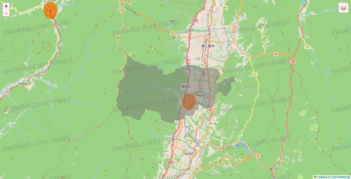 長野県の7NOW（セブンナウ）のエリア地図
