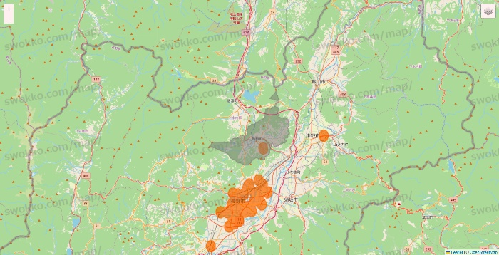 長野県の7NOW（セブンナウ）のエリア地図