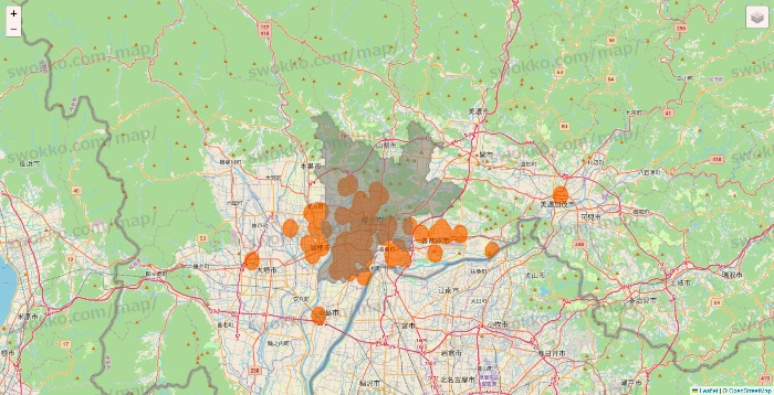 岐阜県の7NOW（セブンナウ）のエリア地図