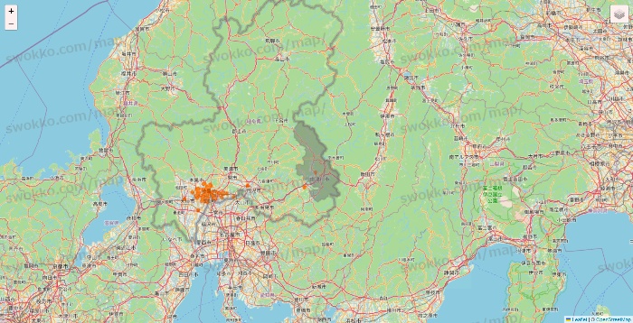 岐阜県の7NOW（セブンナウ）のエリア地図