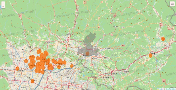 岐阜県の7NOW（セブンナウ）のエリア地図