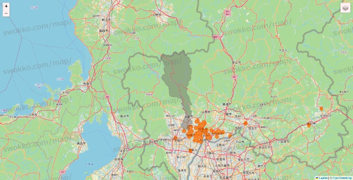 岐阜県の7NOW（セブンナウ）のエリア地図