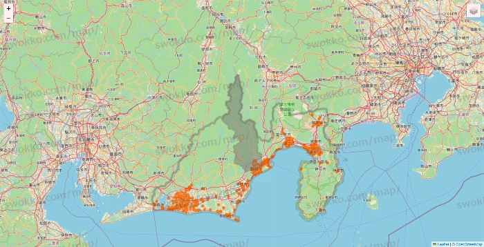 静岡県の7NOW（セブンナウ）のエリア地図