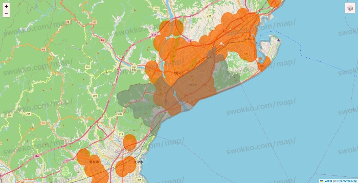 静岡県の7NOW（セブンナウ）のエリア地図