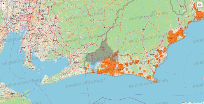 静岡県の7NOW（セブンナウ）のエリア地図