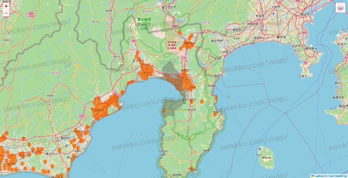 静岡県の7NOW（セブンナウ）のエリア地図