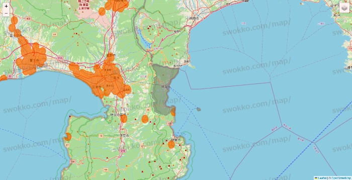 静岡県の7NOW（セブンナウ）のエリア地図