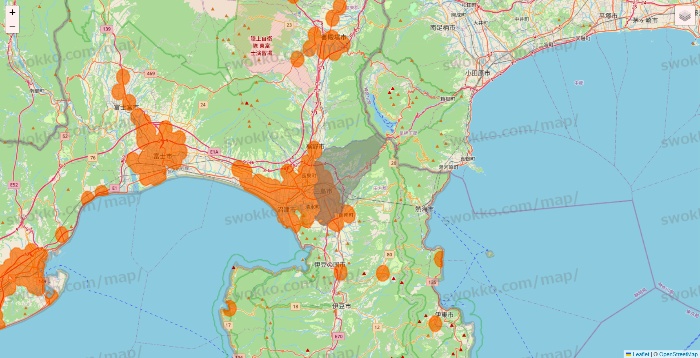 静岡県の7NOW（セブンナウ）のエリア地図