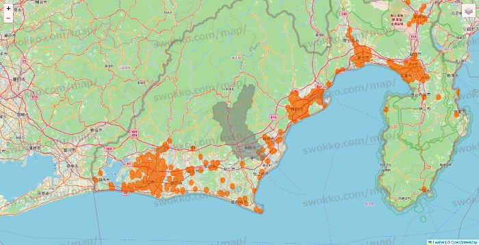 静岡県の7NOW（セブンナウ）のエリア地図