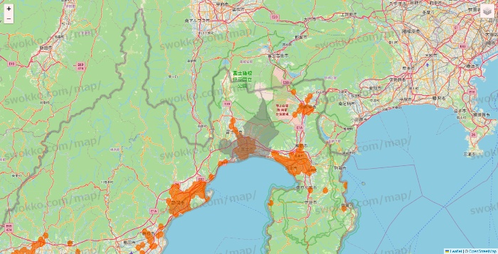 静岡県の7NOW（セブンナウ）のエリア地図