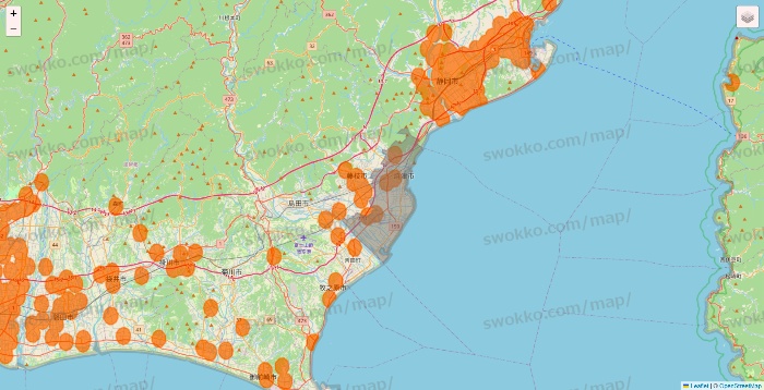 静岡県の7NOW（セブンナウ）のエリア地図