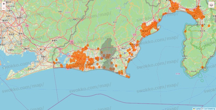 静岡県の7NOW（セブンナウ）のエリア地図