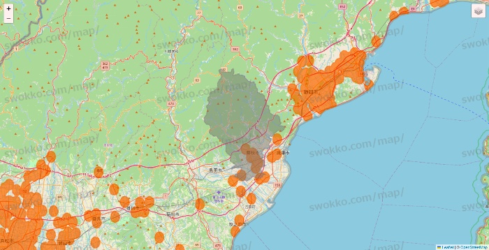 静岡県の7NOW（セブンナウ）のエリア地図