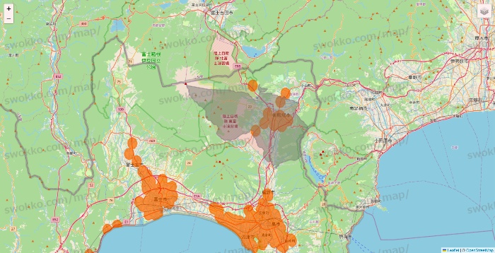 静岡県の7NOW（セブンナウ）のエリア地図