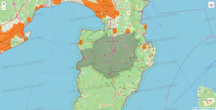 静岡県の7NOW（セブンナウ）のエリア地図