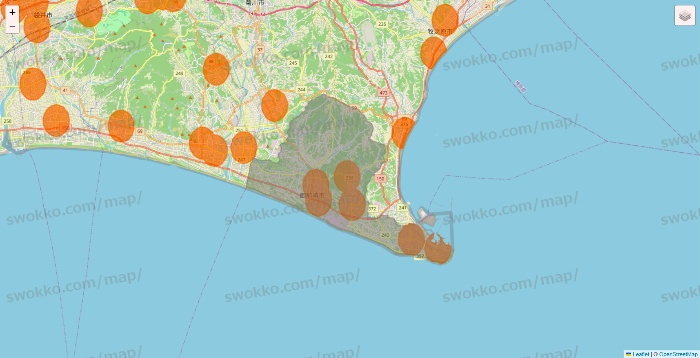 静岡県の7NOW（セブンナウ）のエリア地図