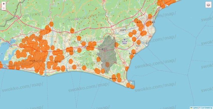 静岡県の7NOW（セブンナウ）のエリア地図
