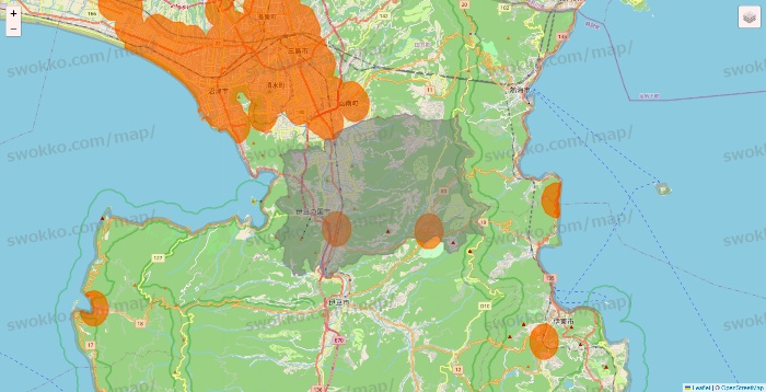 静岡県の7NOW（セブンナウ）のエリア地図