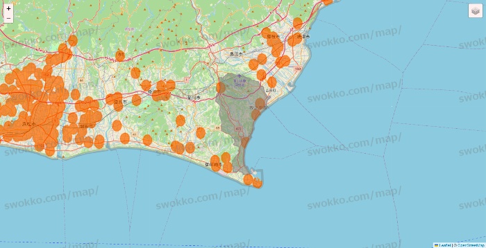 静岡県の7NOW（セブンナウ）のエリア地図