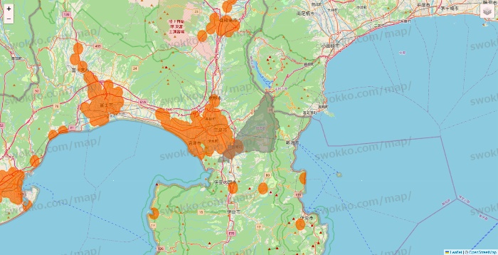 静岡県の7NOW（セブンナウ）のエリア地図