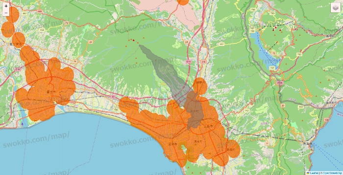 静岡県の7NOW（セブンナウ）のエリア地図