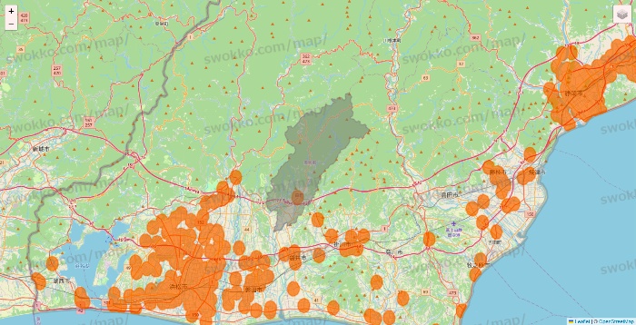 静岡県の7NOW（セブンナウ）のエリア地図