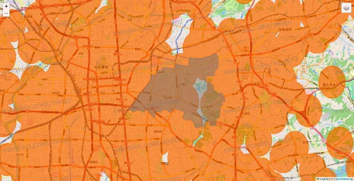 愛知県の7NOW（セブンナウ）のエリア地図
