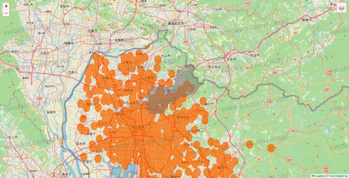 愛知県の7NOW（セブンナウ）のエリア地図