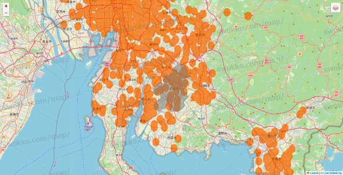 愛知県の7NOW（セブンナウ）のエリア地図