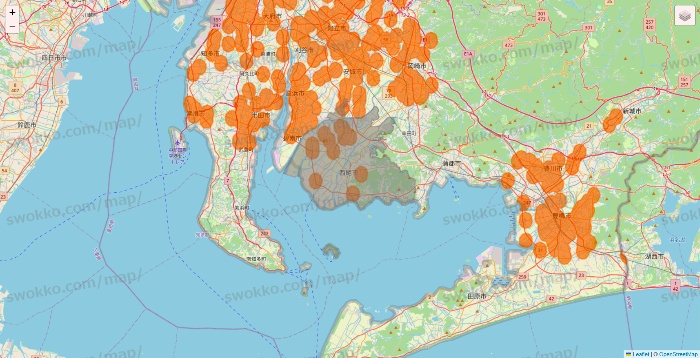 愛知県の7NOW（セブンナウ）のエリア地図