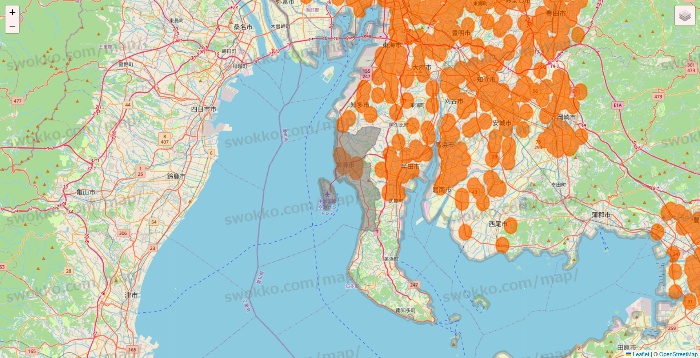 愛知県の7NOW（セブンナウ）のエリア地図