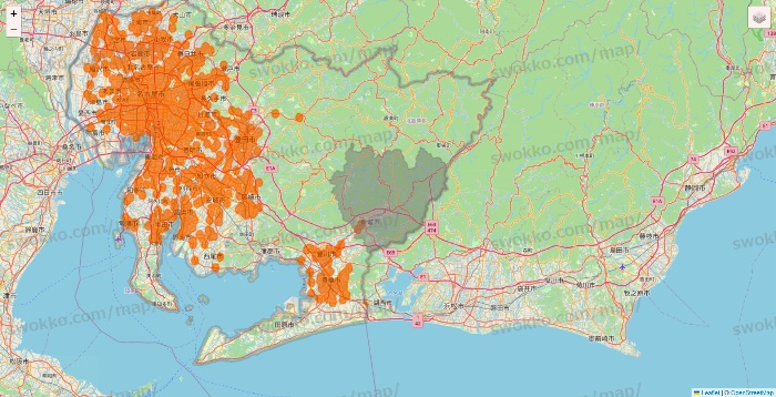 愛知県の7NOW（セブンナウ）のエリア地図