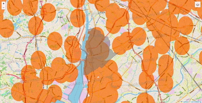 愛知県の7NOW（セブンナウ）のエリア地図