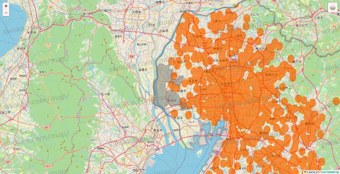 愛知県の7NOW（セブンナウ）のエリア地図