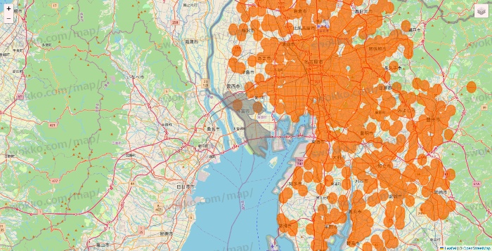 愛知県の7NOW（セブンナウ）のエリア地図