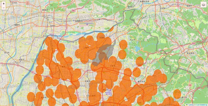 愛知県の7NOW（セブンナウ）のエリア地図