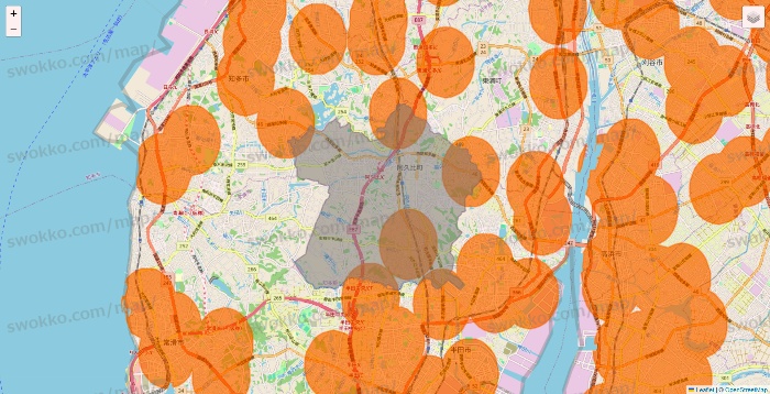 愛知県の7NOW（セブンナウ）のエリア地図
