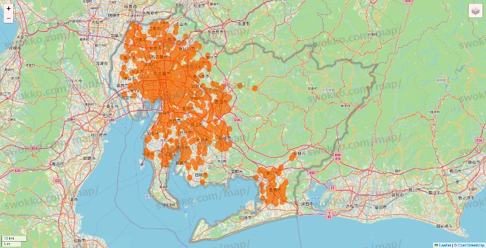 愛知県の7NOW（セブンナウ）のエリア地図