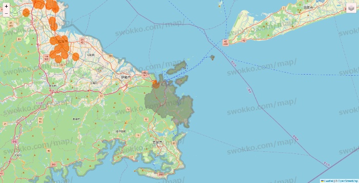 三重県の7NOW（セブンナウ）のエリア地図