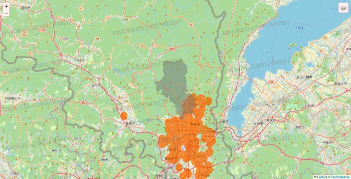京都府の7NOW（セブンナウ）のエリア地図