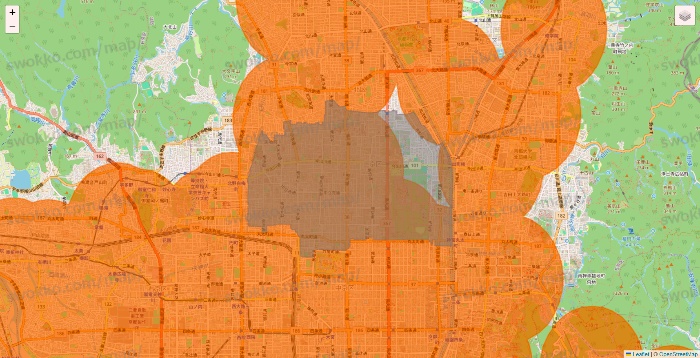 京都府の7NOW（セブンナウ）のエリア地図