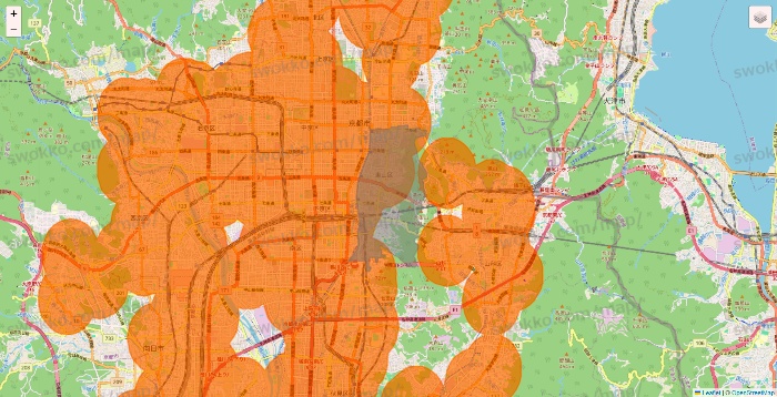京都府の7NOW（セブンナウ）のエリア地図