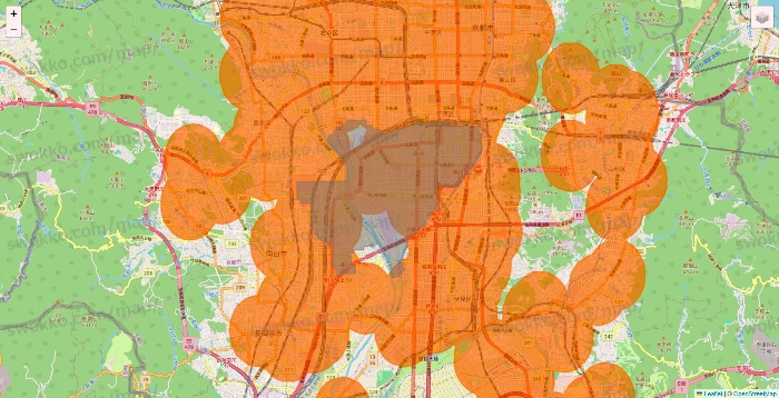 京都府の7NOW（セブンナウ）のエリア地図