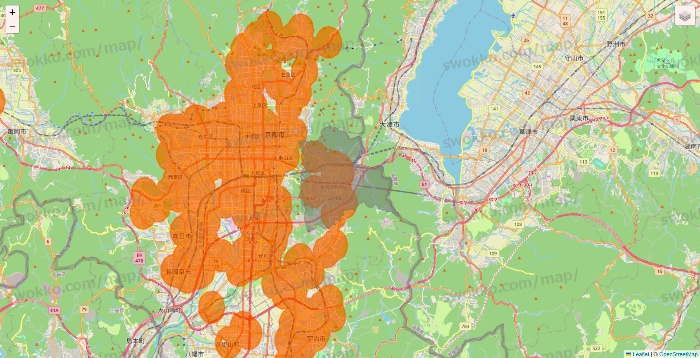 京都府の7NOW（セブンナウ）のエリア地図